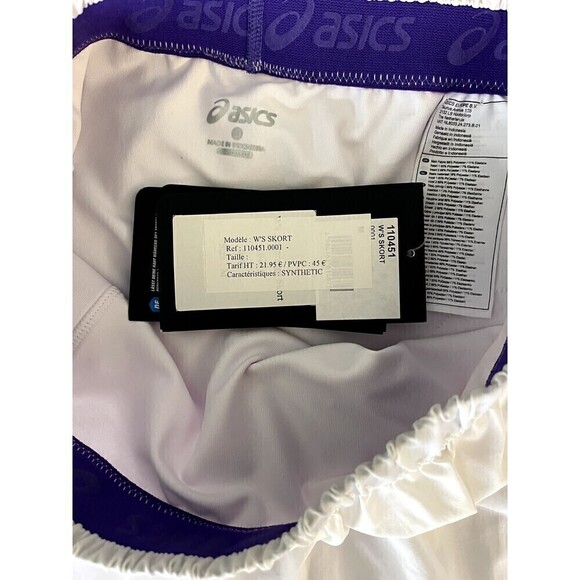Asics ADVANTAGE SKORT Womens Lightweight Skort with Shorts Medium White Athletic - Picture 7 of 11